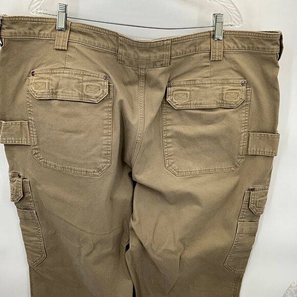 Duluth Trading Flex Fire Hose Cargo Pants 48x28 Mens Khaki Durable Workwear 97% - Picture 5 of 8